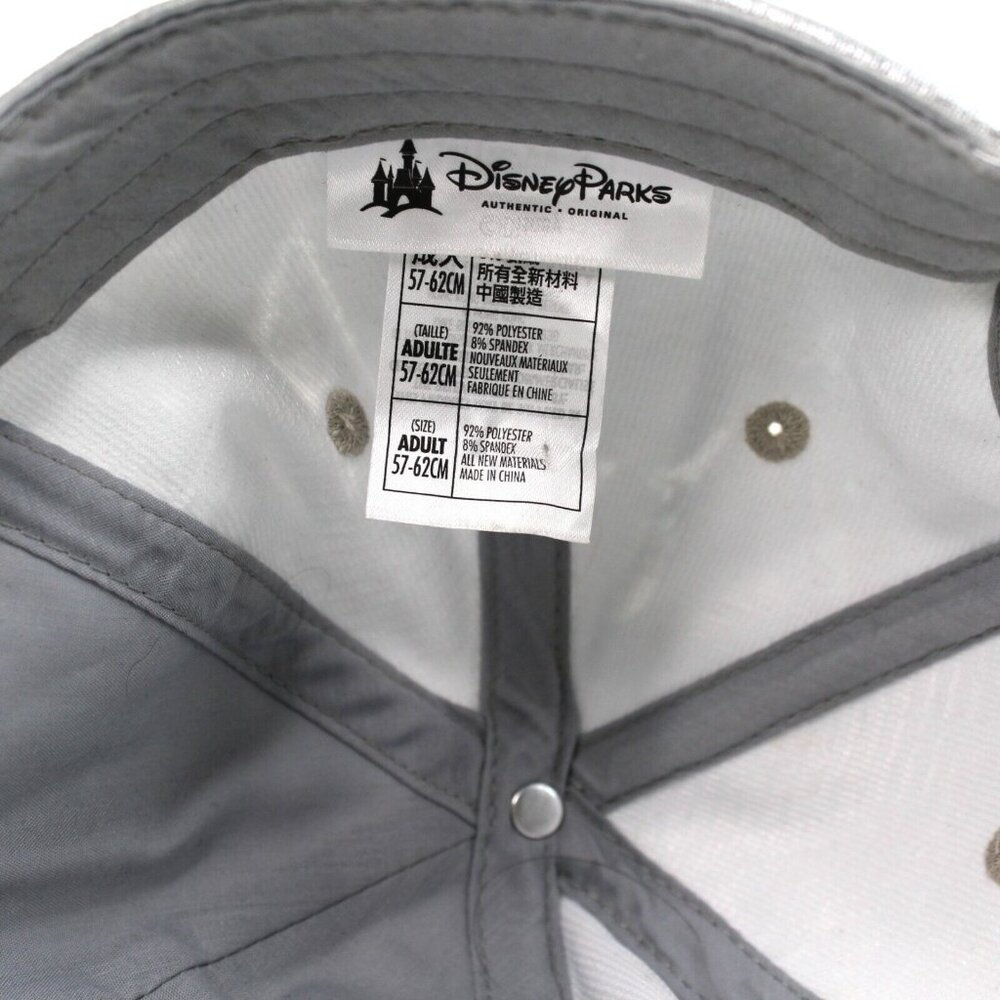 Disney Parks Classic Mickey Mouse Silver Lamé Dads Bill Baseball Hat Adjustable - Picture 7 of 7